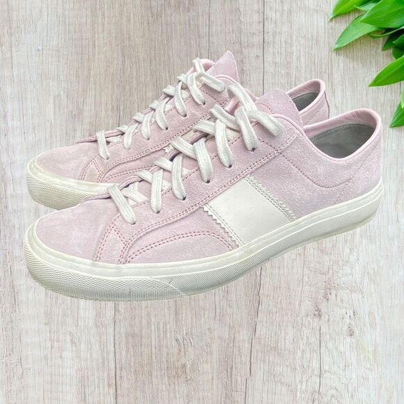 TOM FORD - Cambridge Leather-Trimmed Suede Sneakers - Pink 7 - Picture 2 of 16